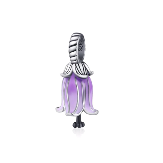 Purple Dangling Flower Charm