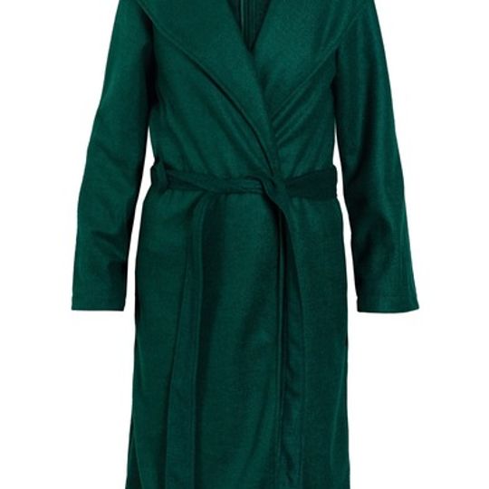Melton wool coat l Emerald green