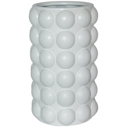 Tall Ceramic Bubble Vase - White