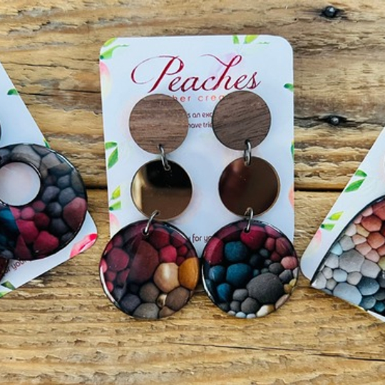 Colourful Pebbles Wood & Resin Design