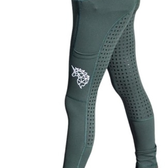Riding Leggings: Hunter Green Kids