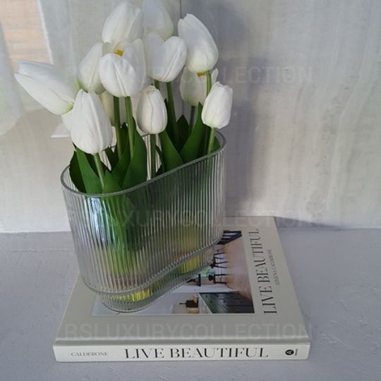 Artificial Tulips Bunch - Creamy White