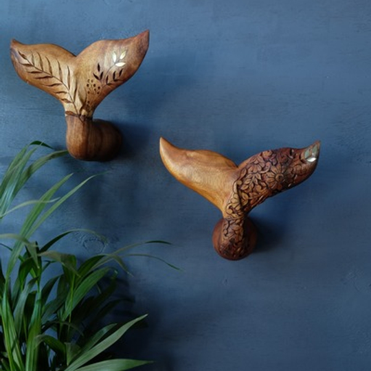 Whale tail wall hook