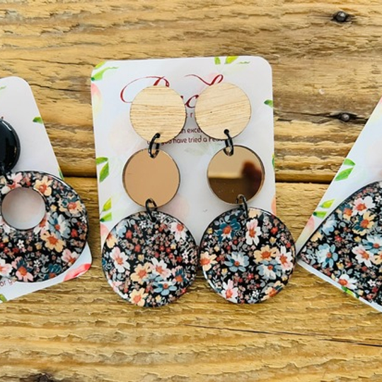 Black Blossoms Wood & Resin Designs