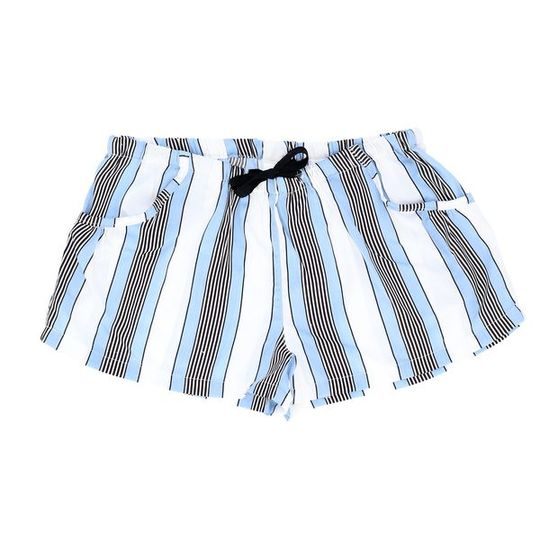 Short Pants - Pockets White Stripe
