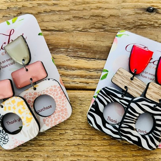 3-Stacker Zebra's Wood & Resin Design