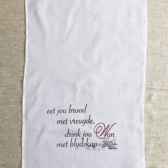 Embroidered Kitchen/Hand Towel - Afrikaans