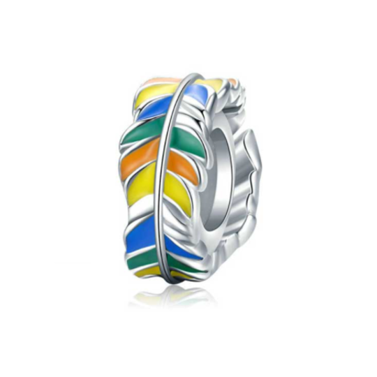 Colourful Enamel Feather Stopper
