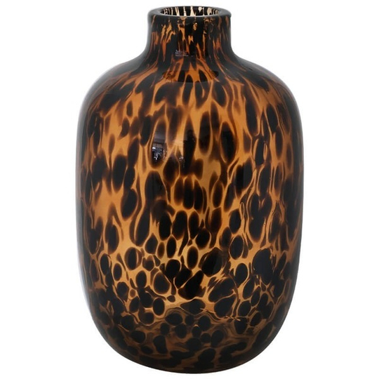 Tortoise Shell Design Glass Bulb Vase