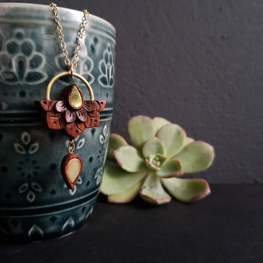 Mandala drop necklace