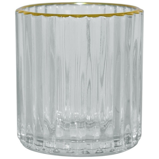 Ribbed Glass Candle Votive