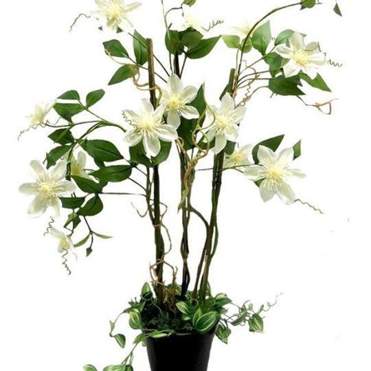 Artificial Clematis Flower Plant in Pot