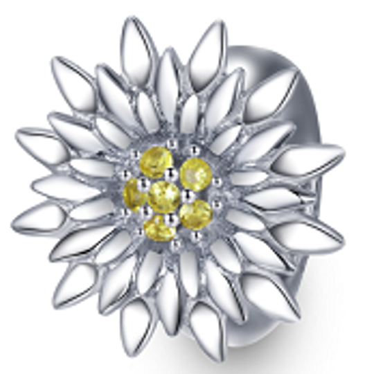Edelweiss Cubic Zirconia Charm