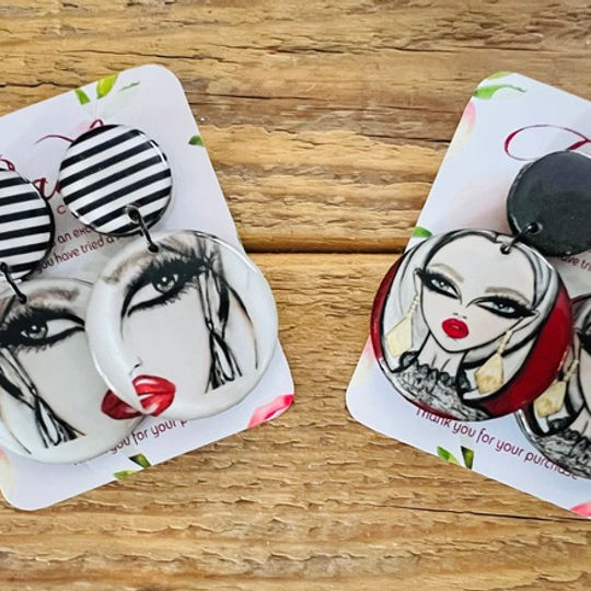 Pop-Art Faces Wood & Resin Design 2