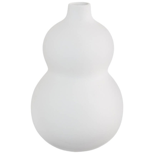 Matte White Ceramic Bottle Vase