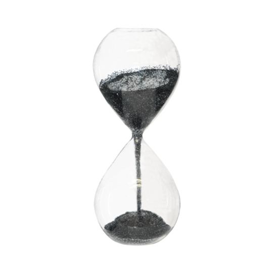 Black Glitter Decorative Hourglass