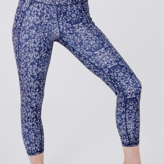 Blue Geo Workout High Waisted Legging