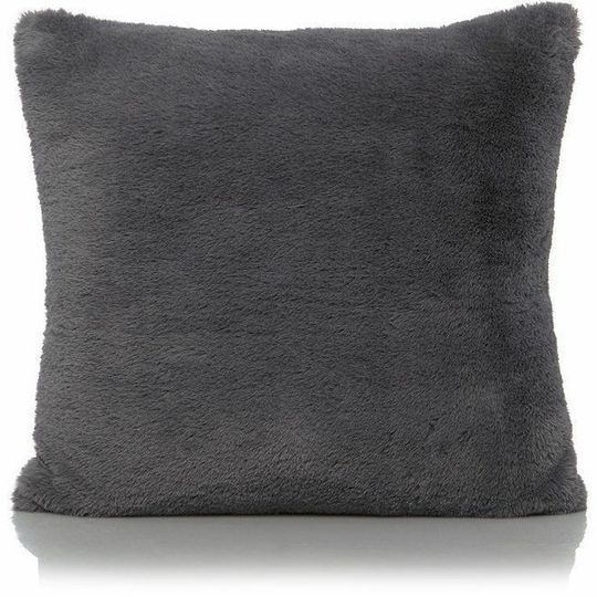 Luxury Faux Fur Cushion Cover - Dark Grey