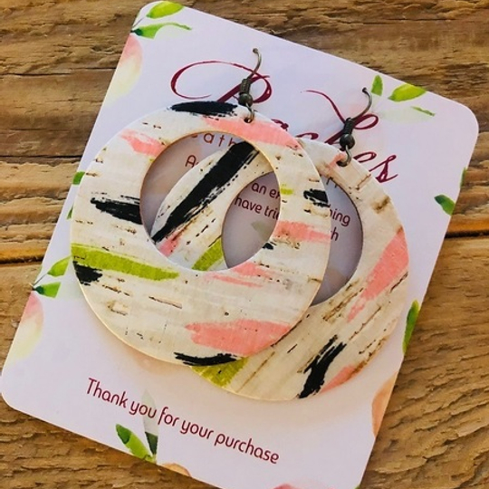 Peach & Green Brushstroke Cork