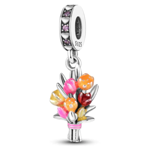 Bouquet Flowers Charm