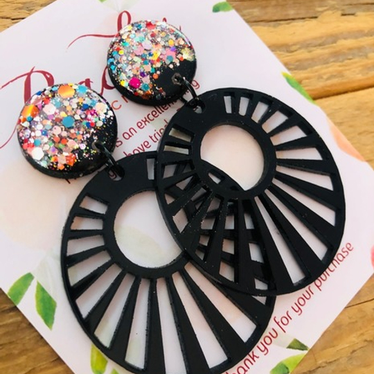 Ferris Wheel with Glitter Studs