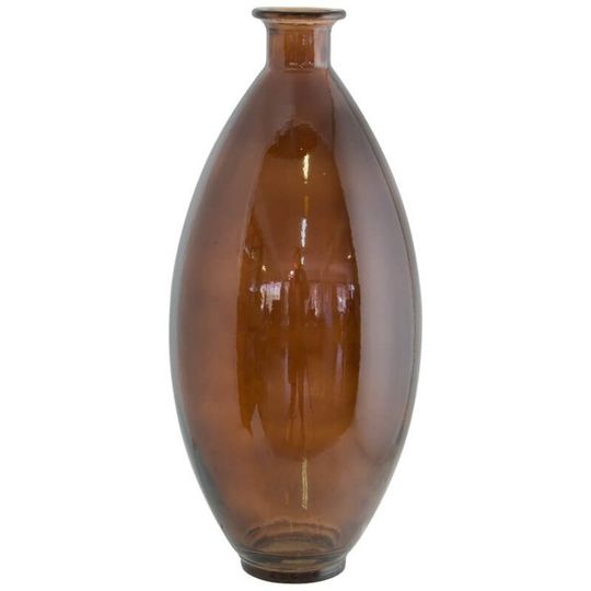 Tall Recycled Glass Vase - Chocolate Brown