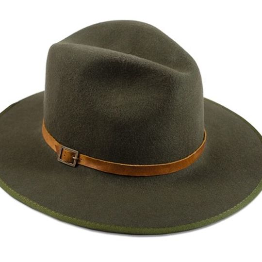 OLIVE FELT HAT