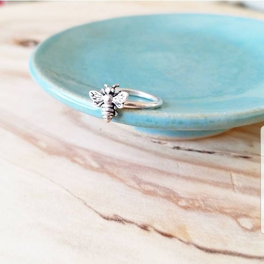 Sterling silver Bee stacking rings