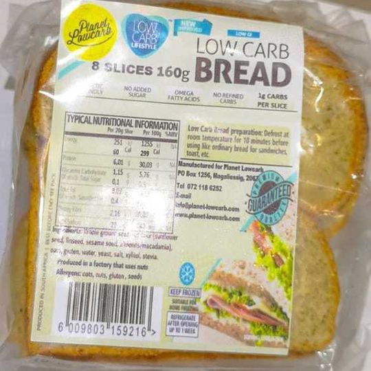 Low Carb Bread Slices (160g)