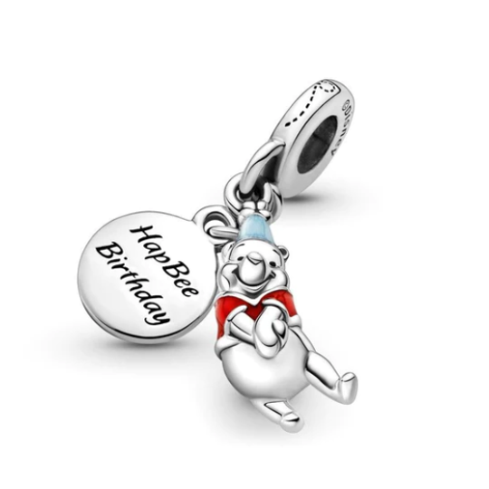 Winnie the Pooh Birthday Dangle Charm