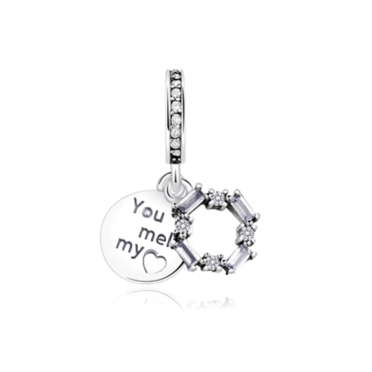 You Melt my Heart Cubic Zirconia Charm