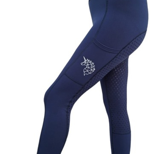 RIDING LEGGINGS - FLEECE NAVY KIDS
