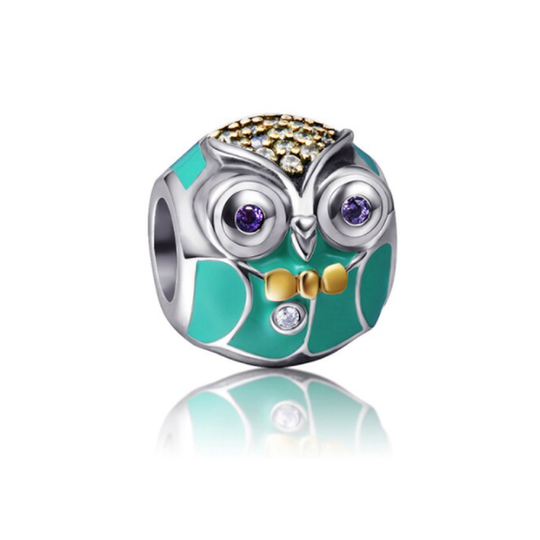 Bow Tie Cubic Zirconia Owl