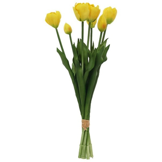 Artificial Tulips Spray - Yellow