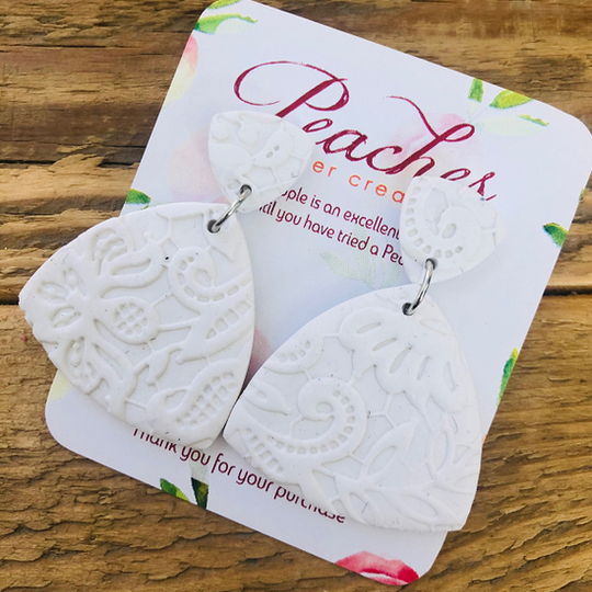 White Lace Polymer Clay