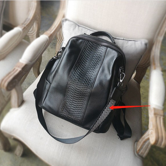 Genuine Leather Backpack with strap