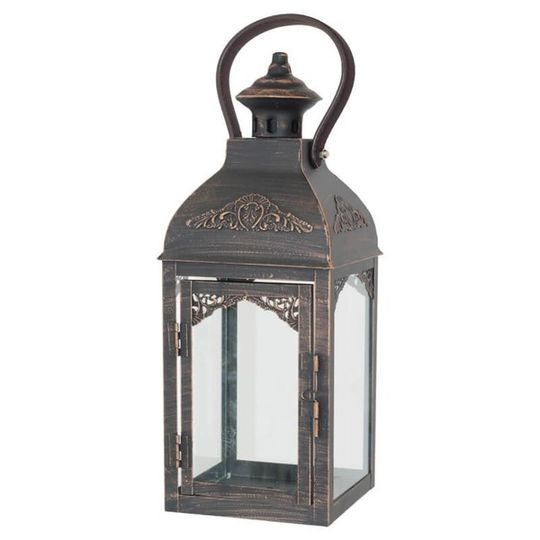 Antique Style Lantern - Walnut Brown